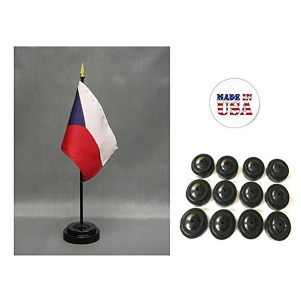 4 in. x 6 in. Czech Republic Miniature Flag